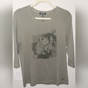 Olsen 'Edda' Shaped‎ Fit 3/4 Sleeve T-Shirt Med/Lg